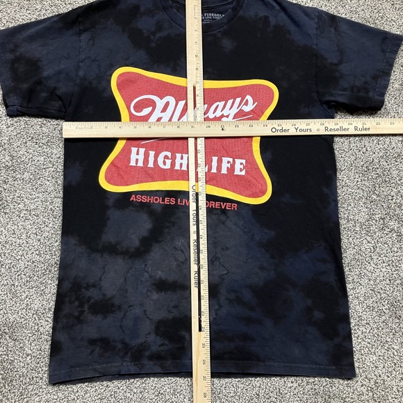 A-holes Live Forever‎ Shirt Mens Medium Always High Life Graphic Acid Wash Kiril - Picture 4 of 8